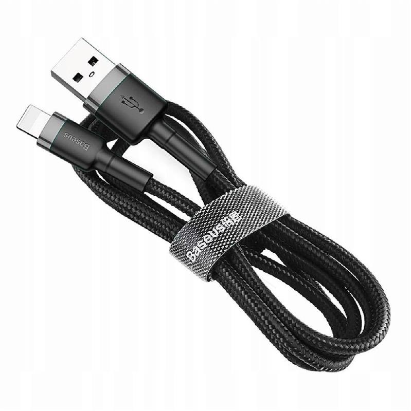 

Кабель Baseus Cafule USB-Lightning, 2A, 3м Black/Grey (CALKLF-RG1)