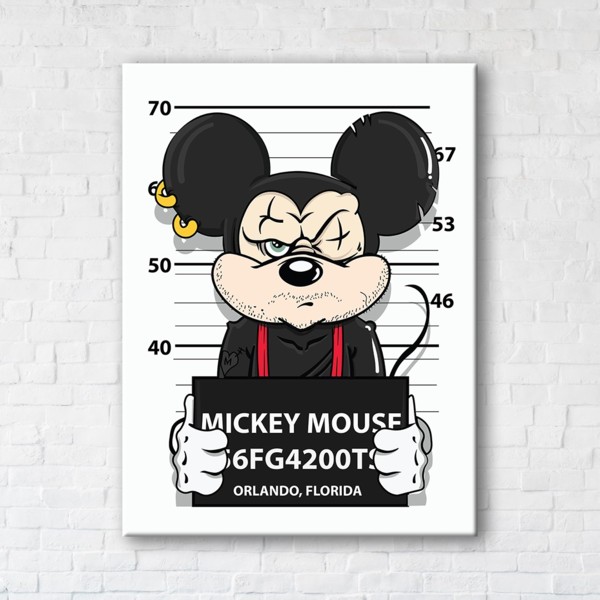 

Картина на холсте IBR Mickey Prisoner 75x100 см