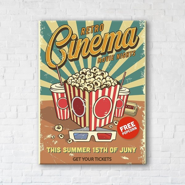 

Картина на холсте IBR Cinema 75x100 см