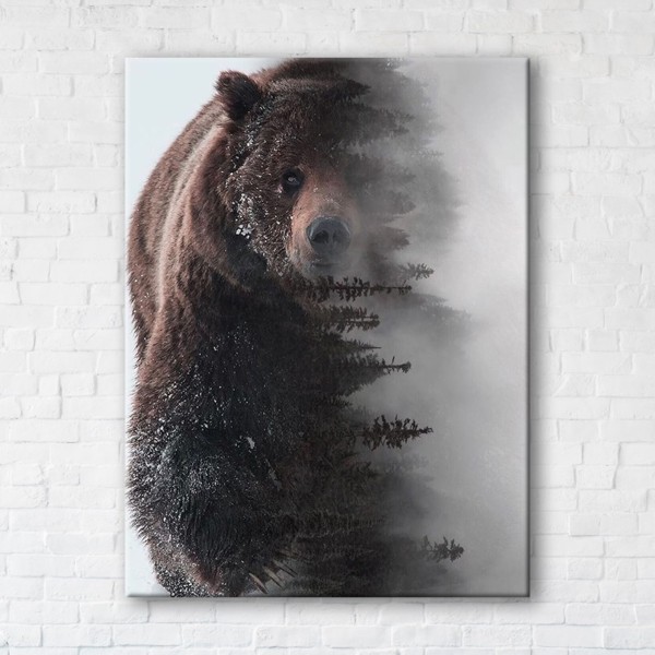 

Картина на холсте IBR Brown Bear 45x60 см