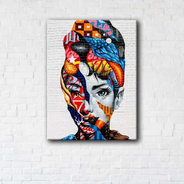 

Картина на холсте IBR Graffiti Audrey Hepburn 90x120 см