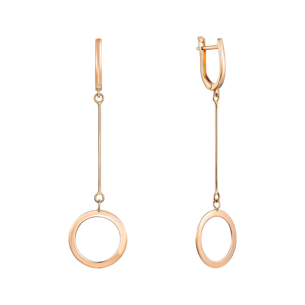 

Серьги-подвески из красного золота 000145569