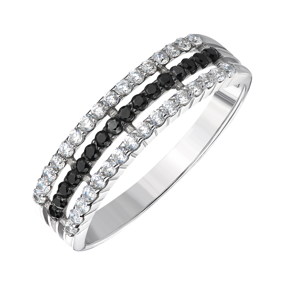 

Серебряное кольцо с фианитами 000144074 16 размера