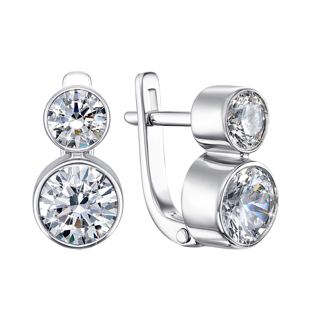 

Серебряные серьги с кристаллами Swarovski и родированием 000129700