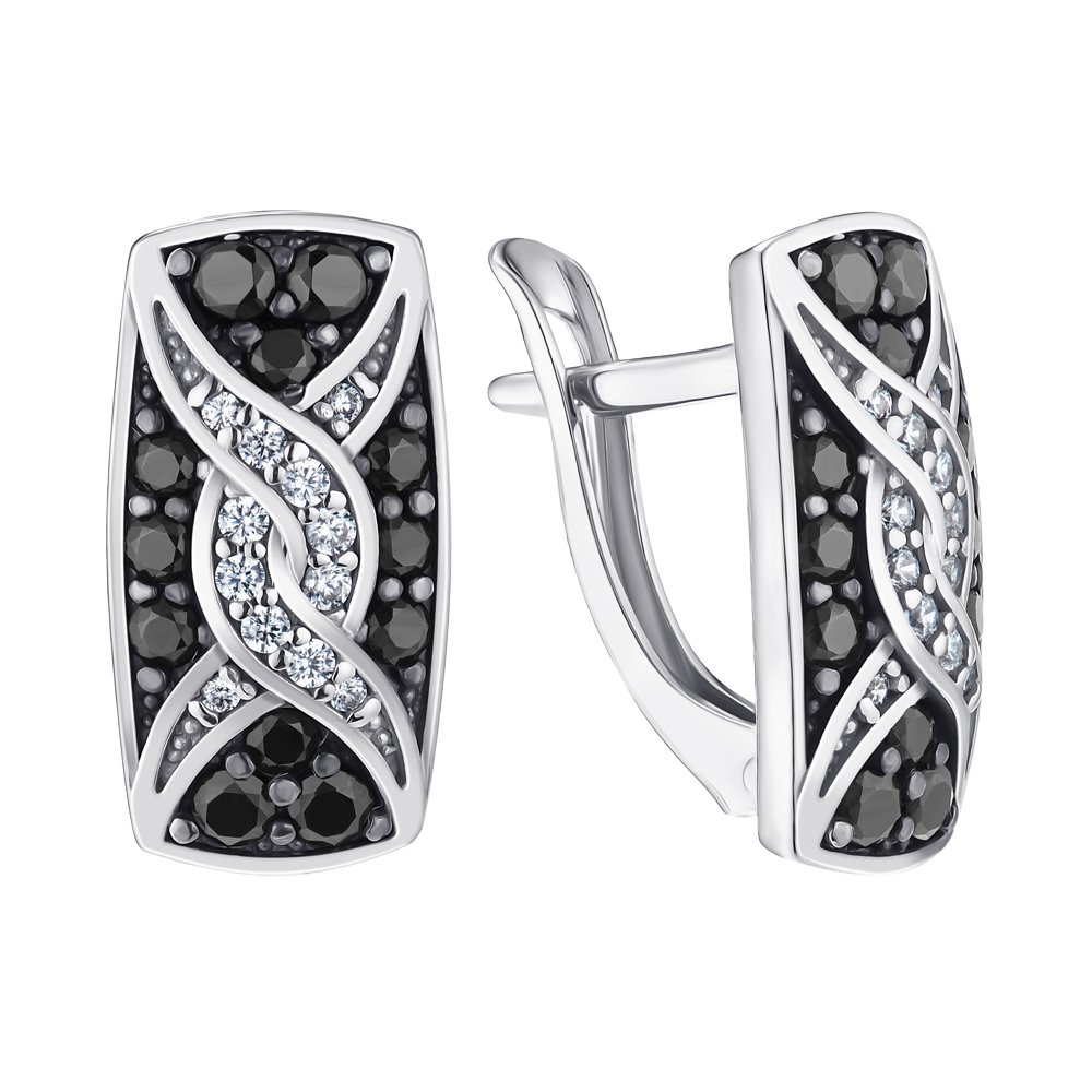 

Серебряные серьги с фианитами 000149580