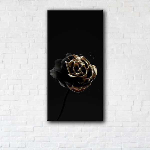 

Картина на холсте IBR Black rose 40x80 см