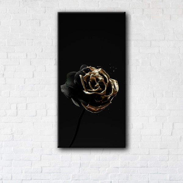 

Картина на холсте IBR Black rose 70x140 см