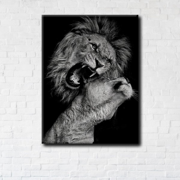 

Картина на холсте IBR Family of Lions 50x65 см