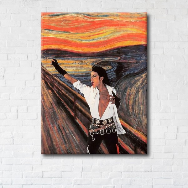 

Картина на холсте IBR Michael Jackson 60x120 см