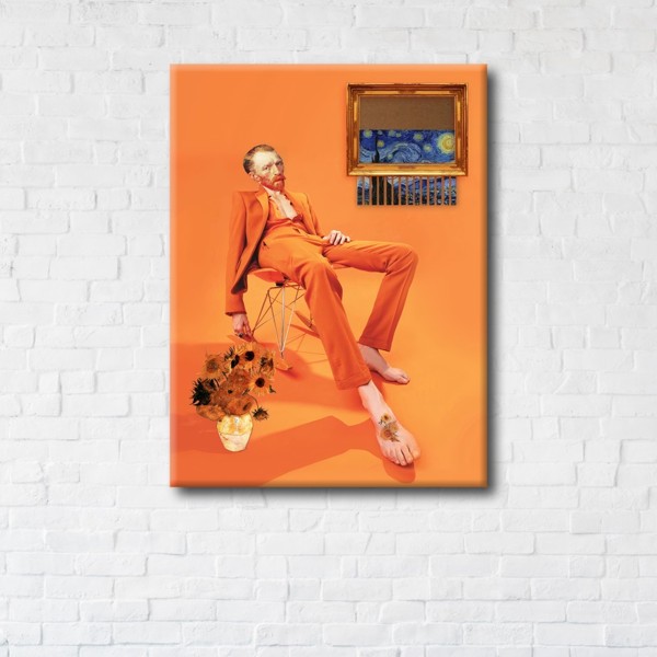 

Картина на холсте IBR Van Gogh in orange 90x180 см