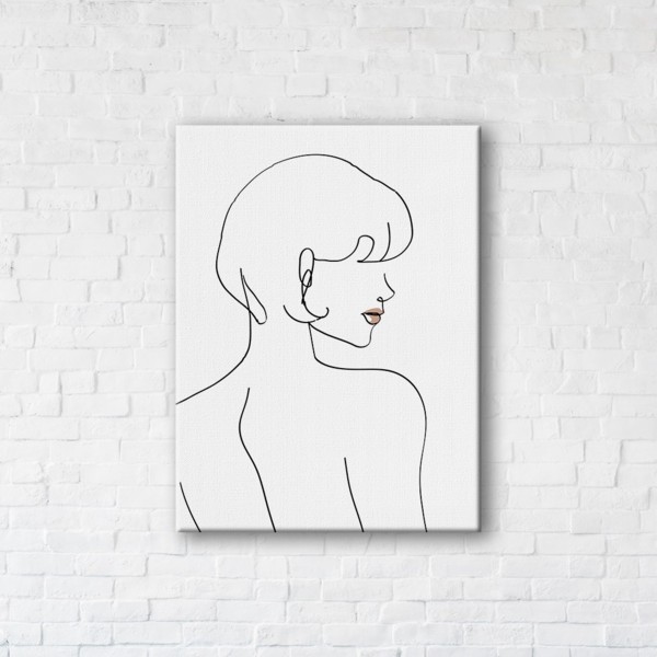 

Картина на холсте IBR Girl with Bob Wig 45x60 см