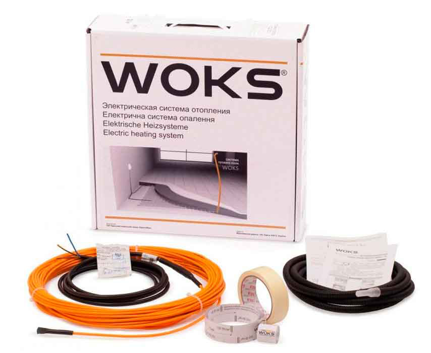 

Тонкий кабель под плитку Woks-10 10.4 м.кв - 1400 Вт - 142м