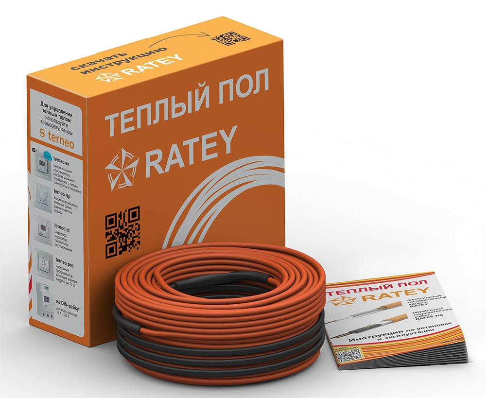 

Нагревательный кабель Ratey RD2 8.4 м.кв - 1200Вт - 67.5м