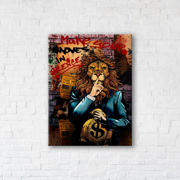 

Картина на холсте IBR Money loves silence 110x145 см