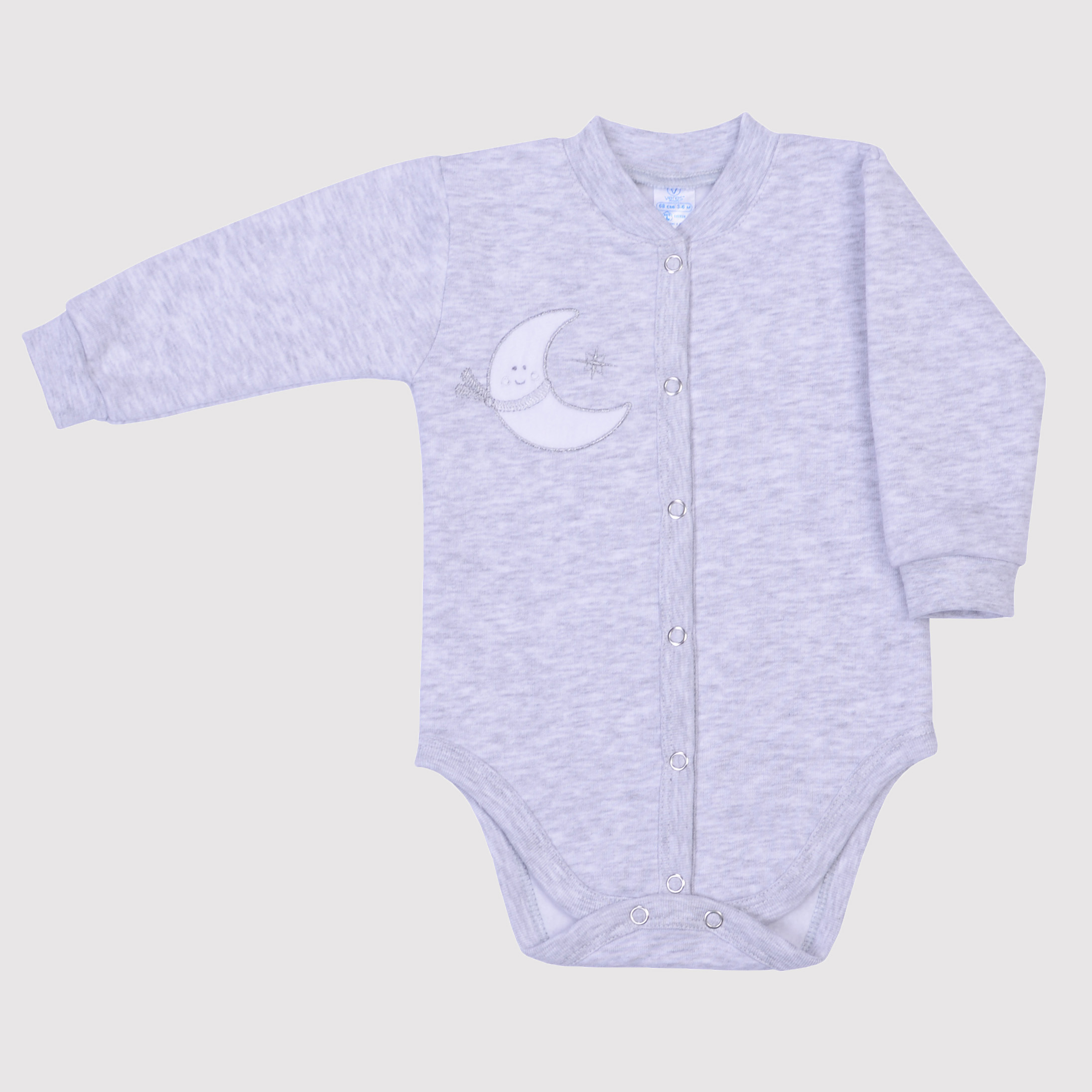 

Боди утепленное Baby Veres 102.67-5-13-4108 Nimbus Cloud 68 см Серое