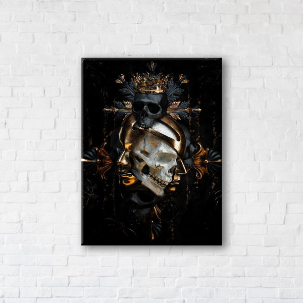 

Картина на холсте IBR Skull gothic 110x145 см