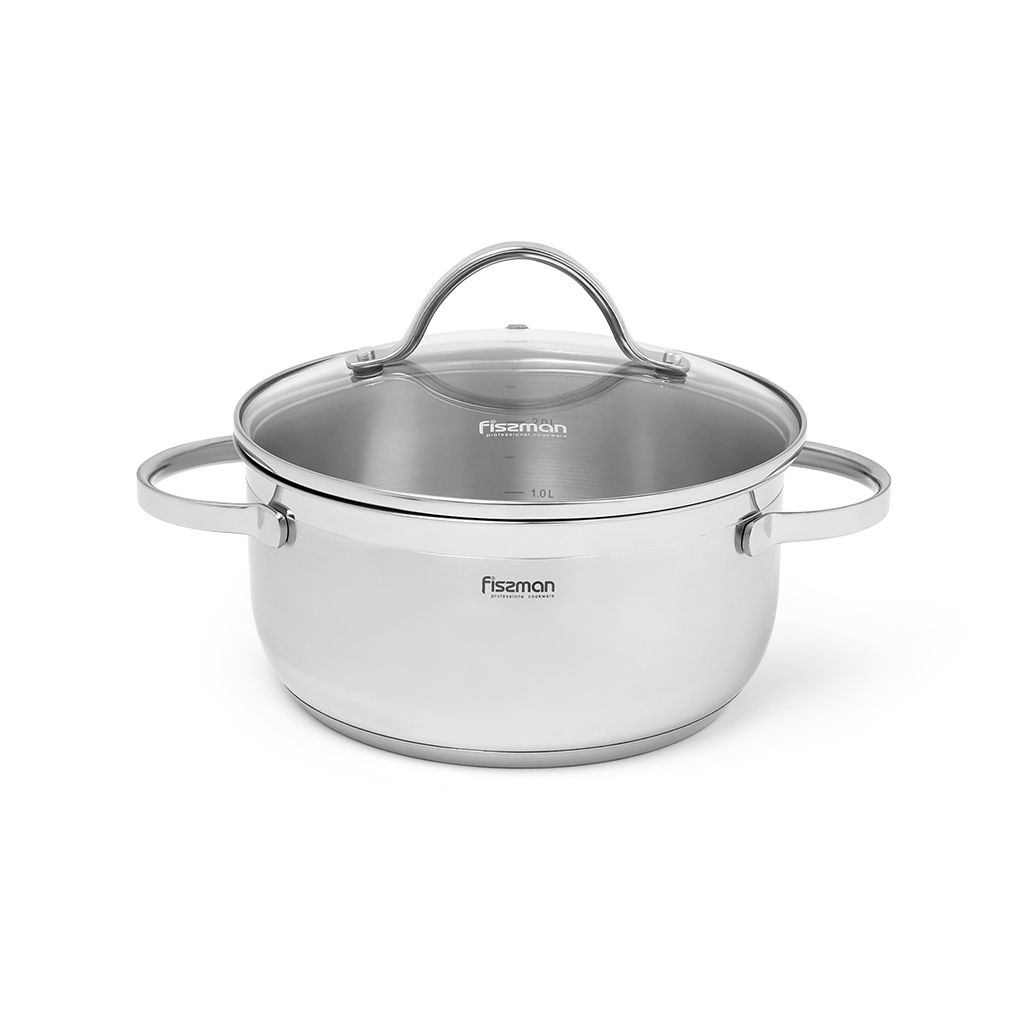 

Кастрюля со стеклянной крышкой Fissman LUMINOSA 24x11,5 см на 5,1 л (5334)
