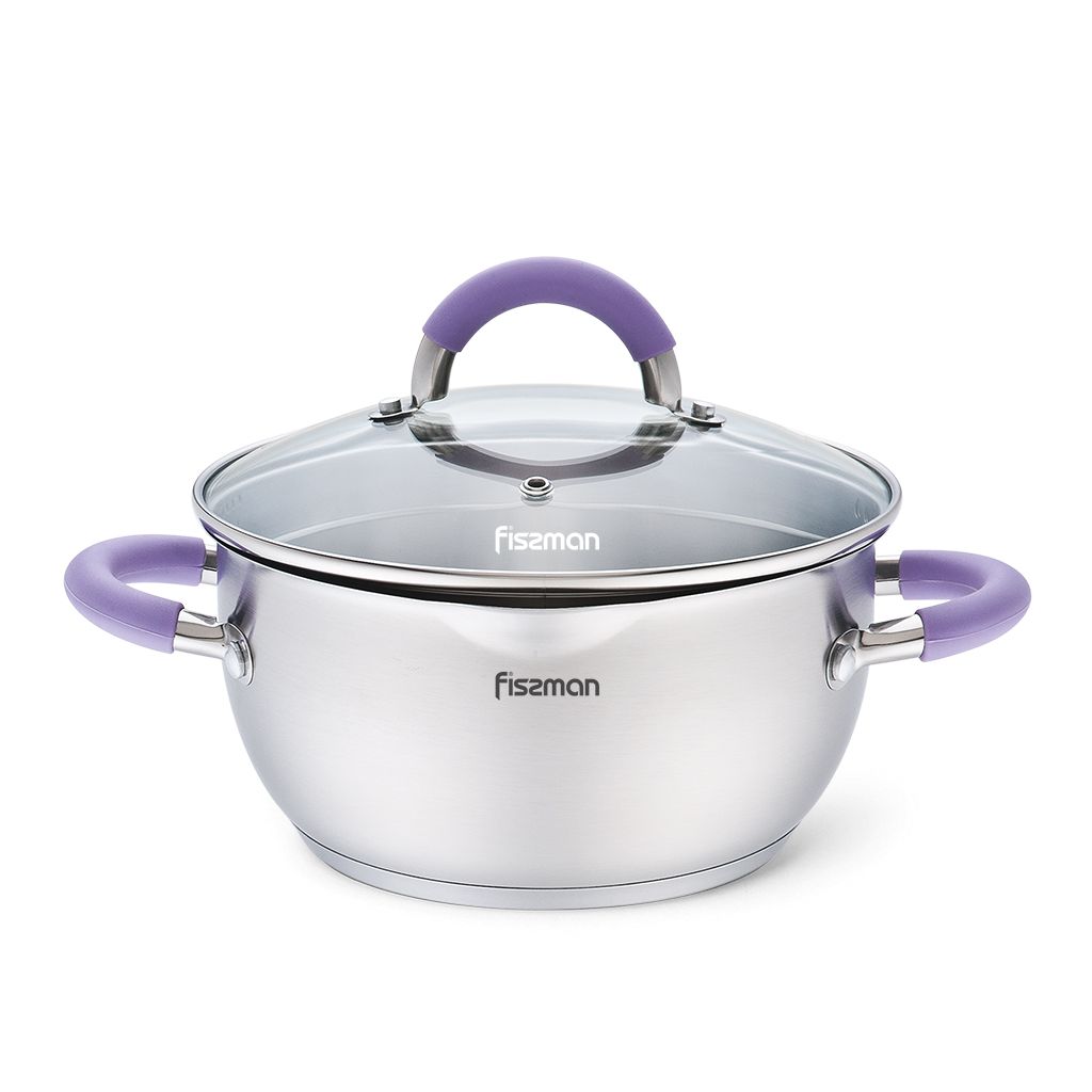 

Кастрюля Fissman ANNETTE 24x12,5см / 4,7л со стеклянной крышкой (5482)