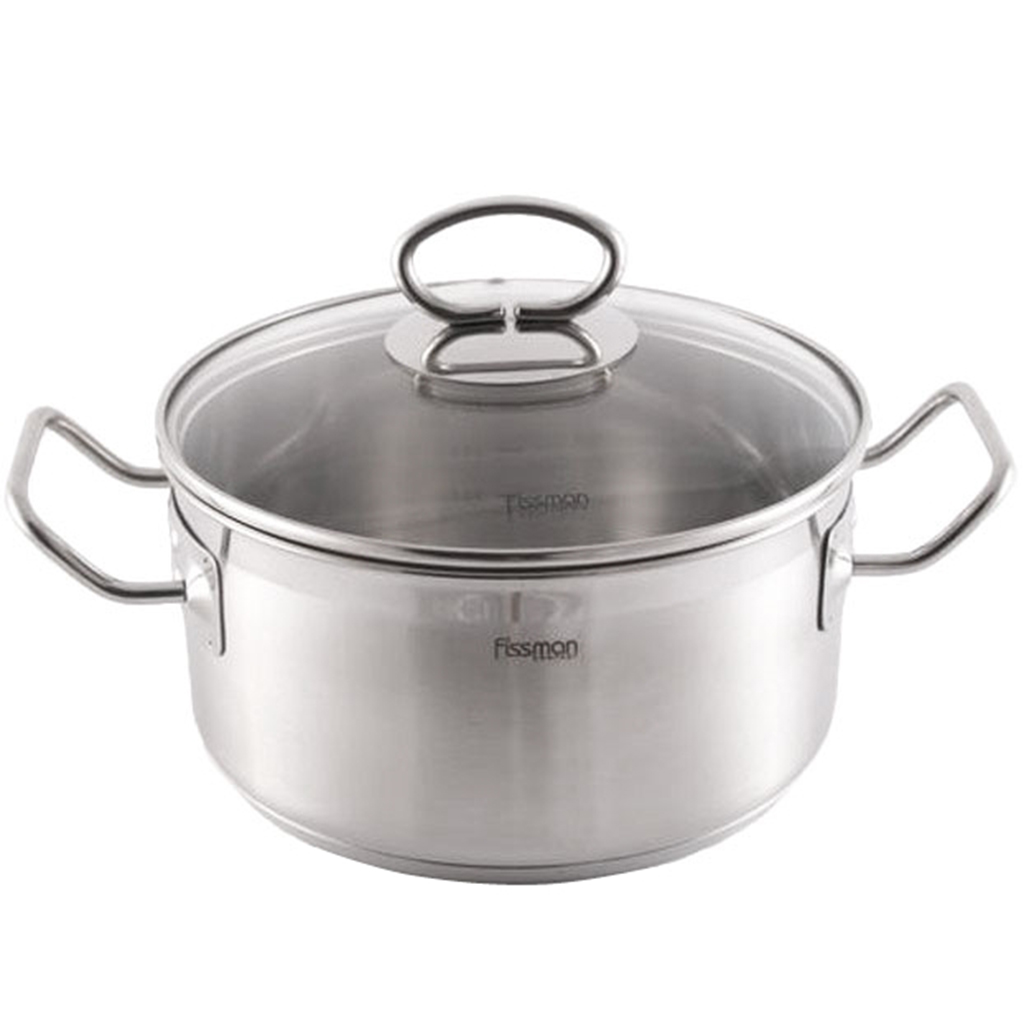 

Кастрюля со стеклянной крышкой Fissman INFINITY 24x12 см на 5,4 л (5214)