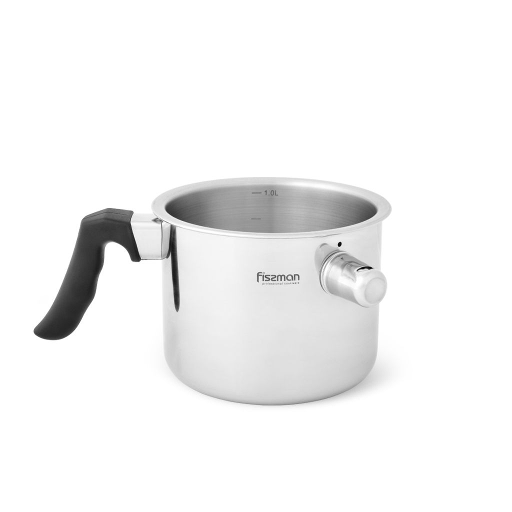 

Ковшик с двойными стенками Fissman 14x11 см / 1,1 л для водяной бани со свистком (5125)