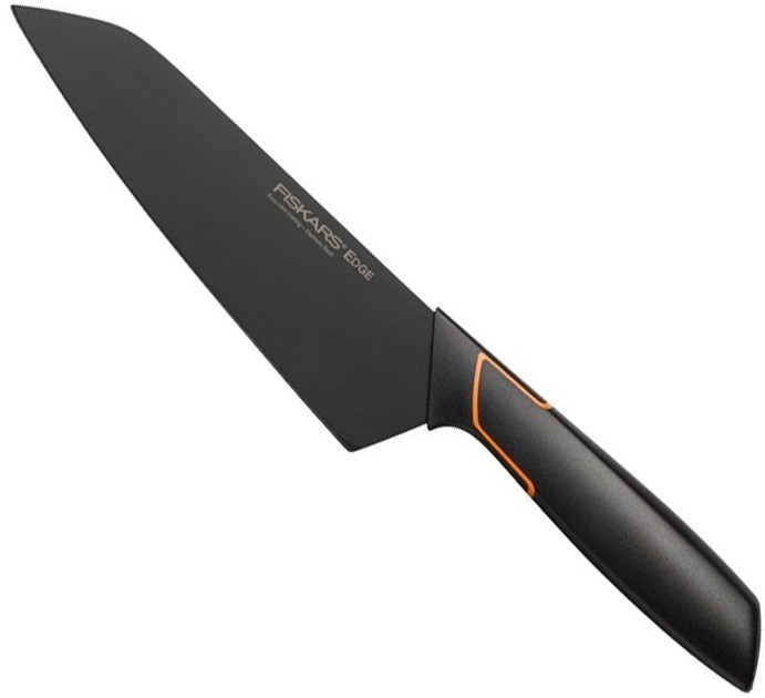 

Поварской кухонный нож Fiskars Santoku Edge азиатский 170 мм Black