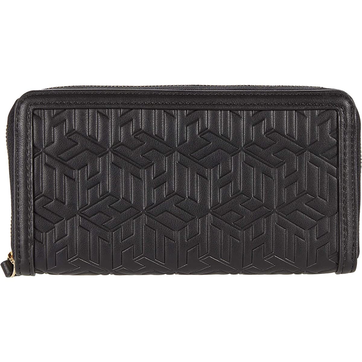 

Кошелек Tommy Hilfiger April Large Zip Wallet - TH Cube Embossed PVC Black, Универсальный