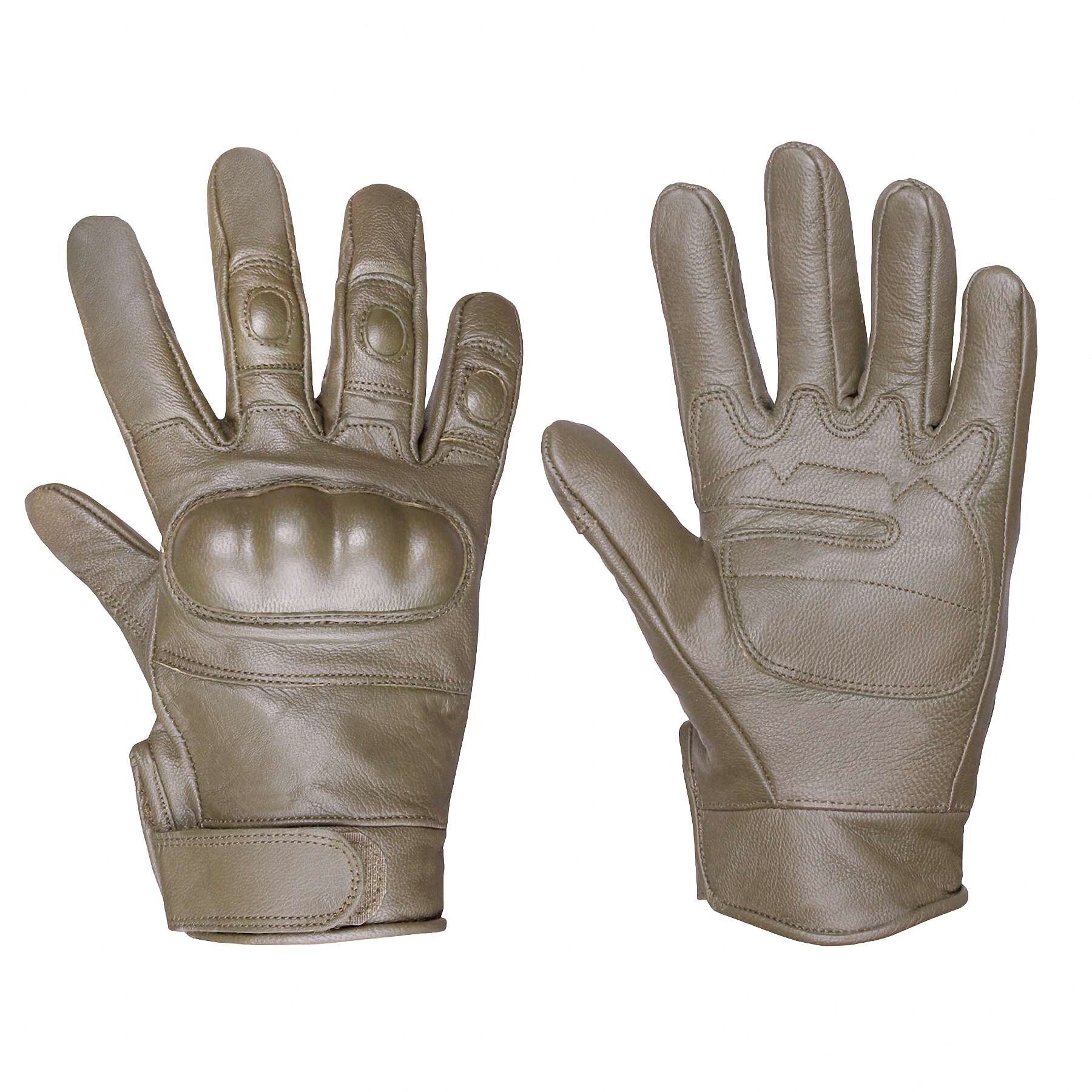 

Перчатки тактические из армированной кожи с костяшками Tactical Leather Gloves Койот M