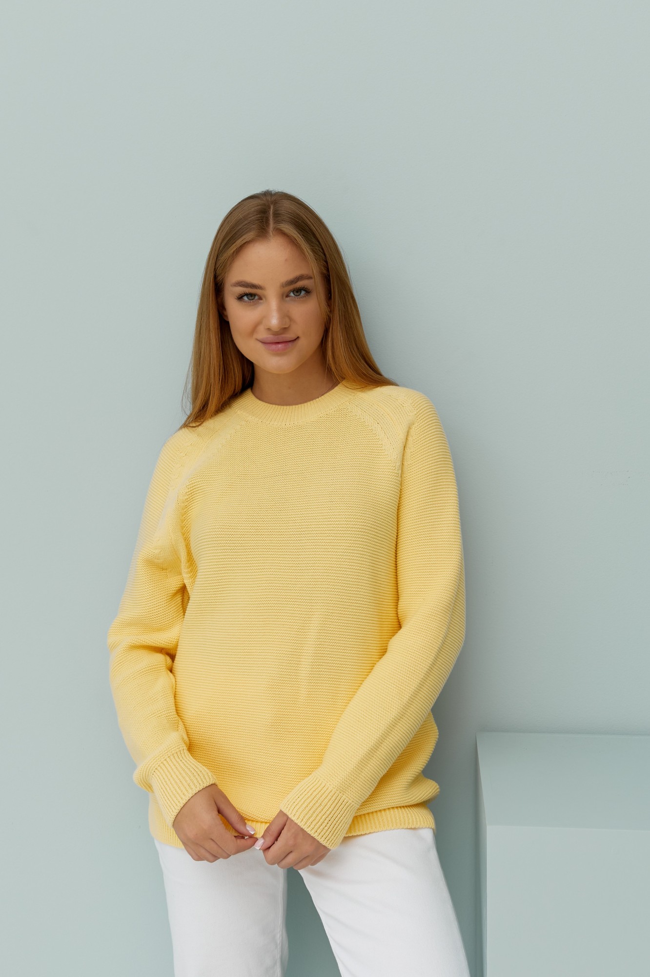 

Свитер вязаный Verevka REGLAN  желтый, Свитер вязаный Verevka REGLAN One size желтый
