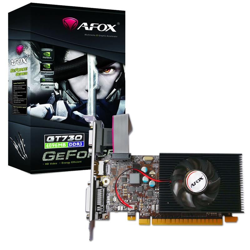 

AFOX GeForce GT730 4GB DDR3 128Bit DVI-HDMI-VGA low profile