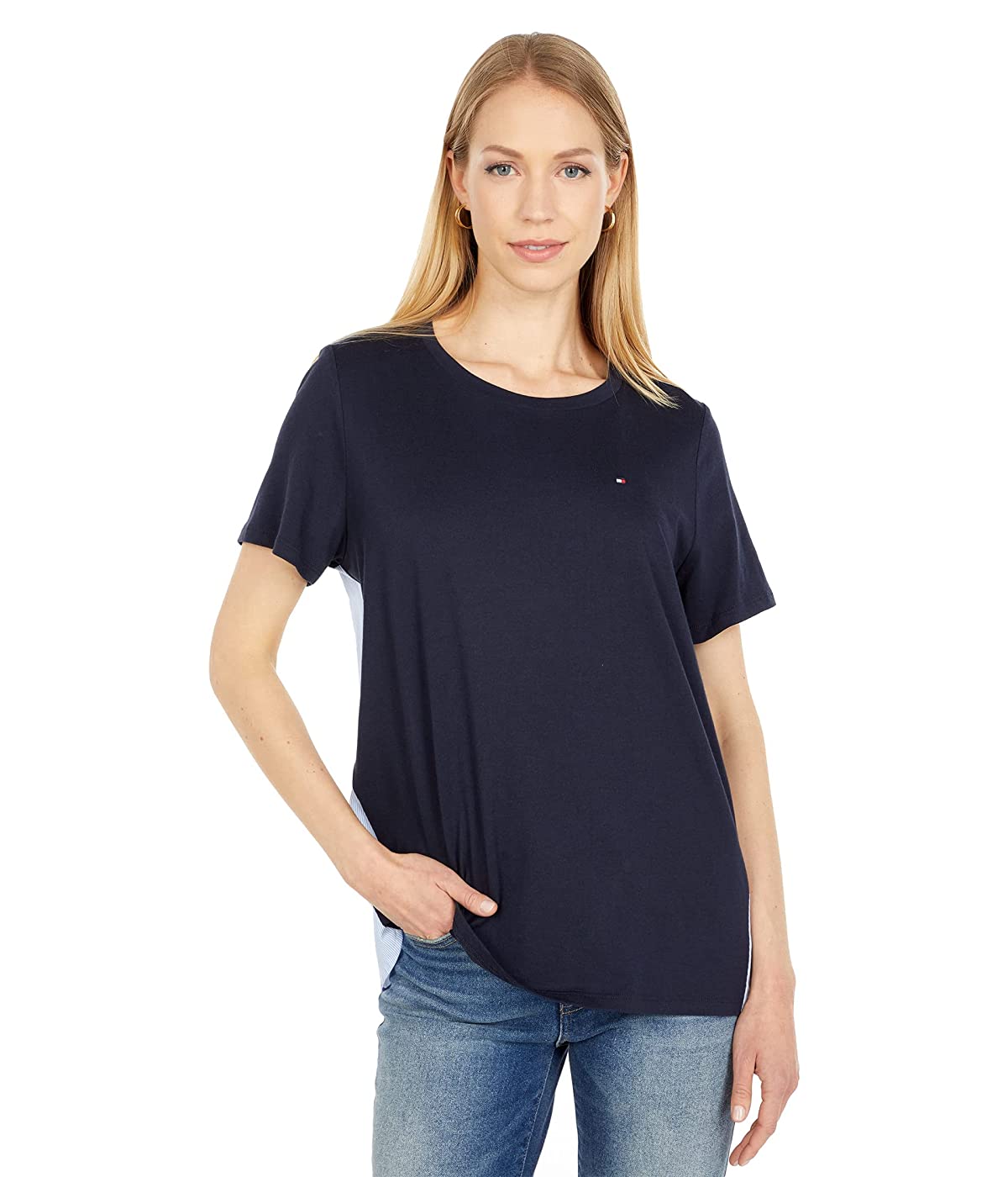 

Футболка Tommy Hilfiger Mixed Media Tee Sky Captain,  (42, Футболка Tommy Hilfiger Mixed Media Tee Sky Captain, XS (42)