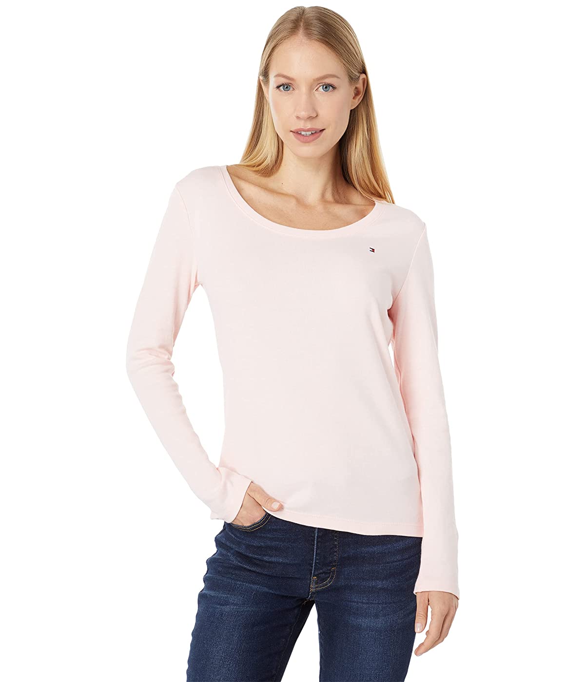 

Лонгслив Tommy Hilfiger Long Sleeve Scoop Ballerina Pink, L (48)