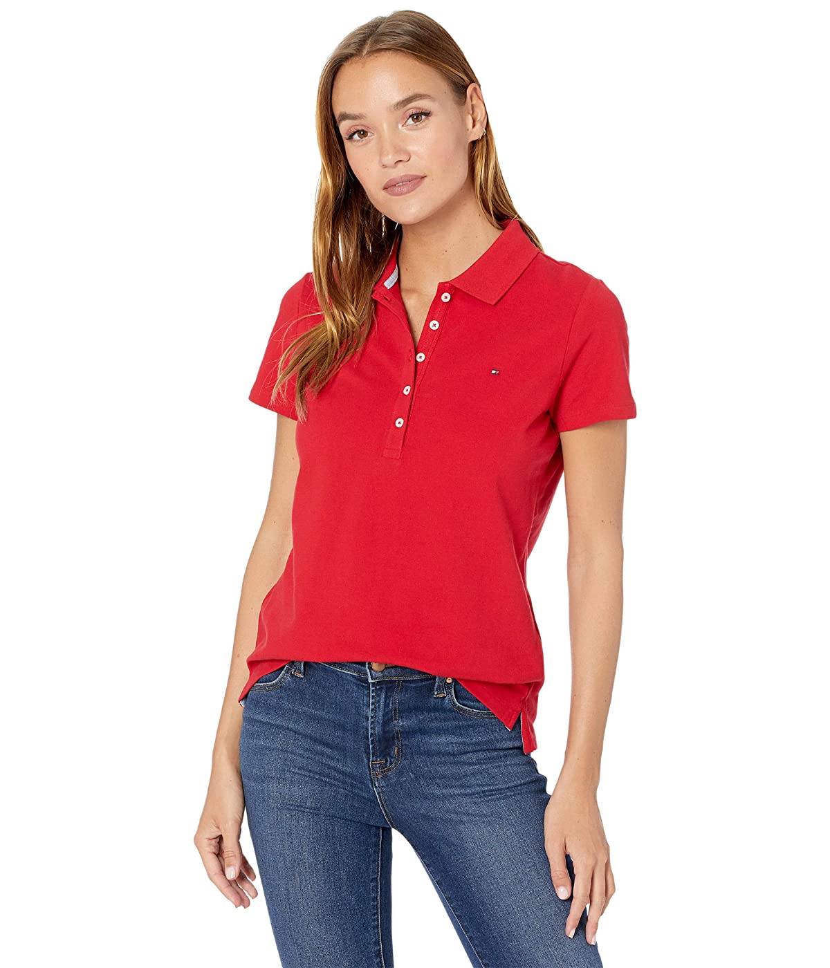 

Поло Tommy Hilfiger Short Sleeve Solid Polo Scarlet, M (46)