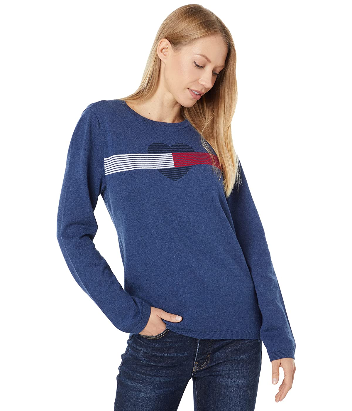 

Свитер Tommy Hilfiger Stripe Global Lucy Denim Heather, XL (50)
