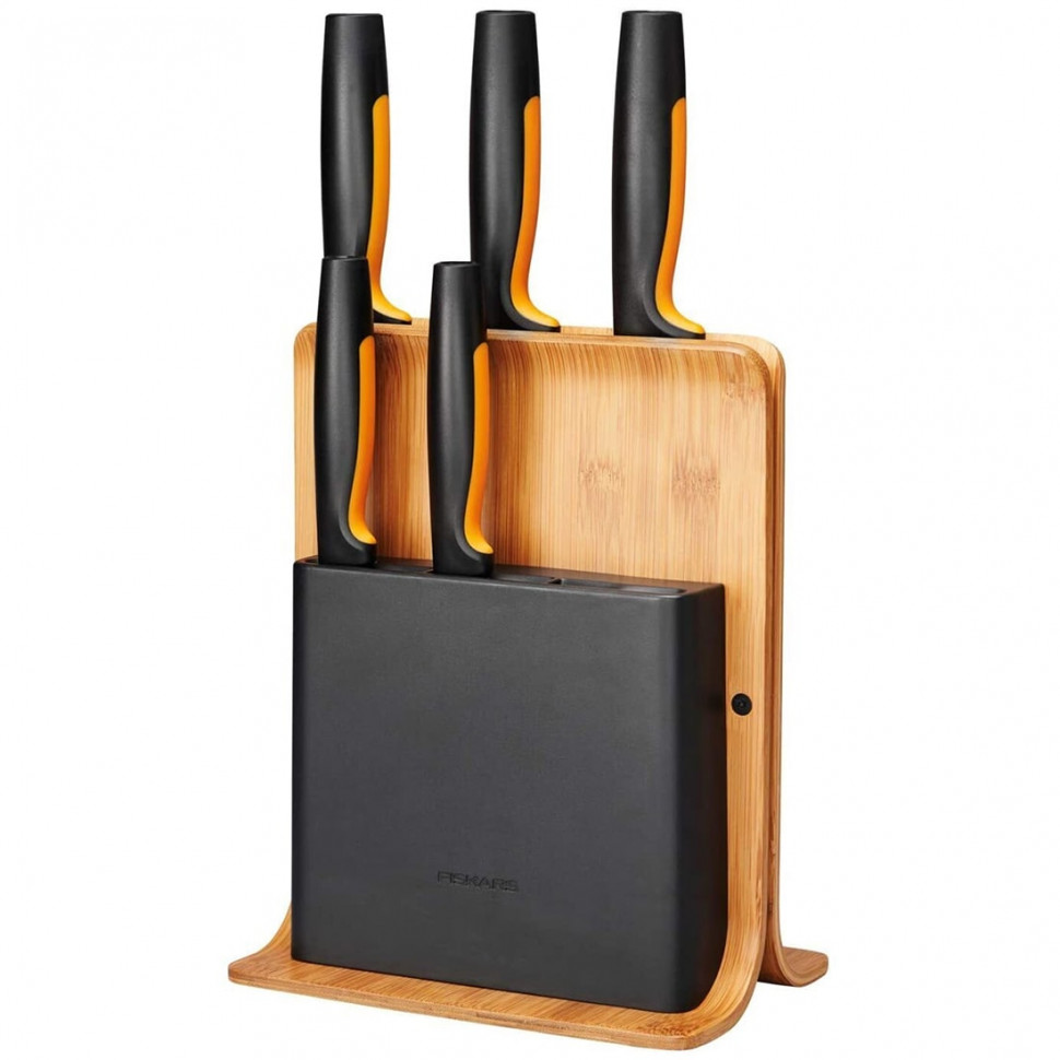 

Набор ножей с бамбуковой подставкой Fiskars Functional Form (6 пр)