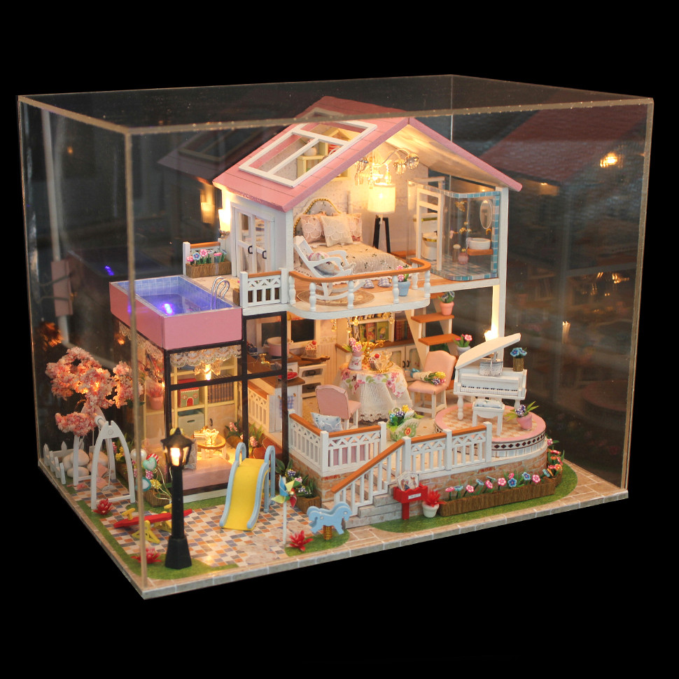 

3D Интерьерный конструктор DIY House Румбокс Hongda Craft "Мечта принцессы" (с куполом)