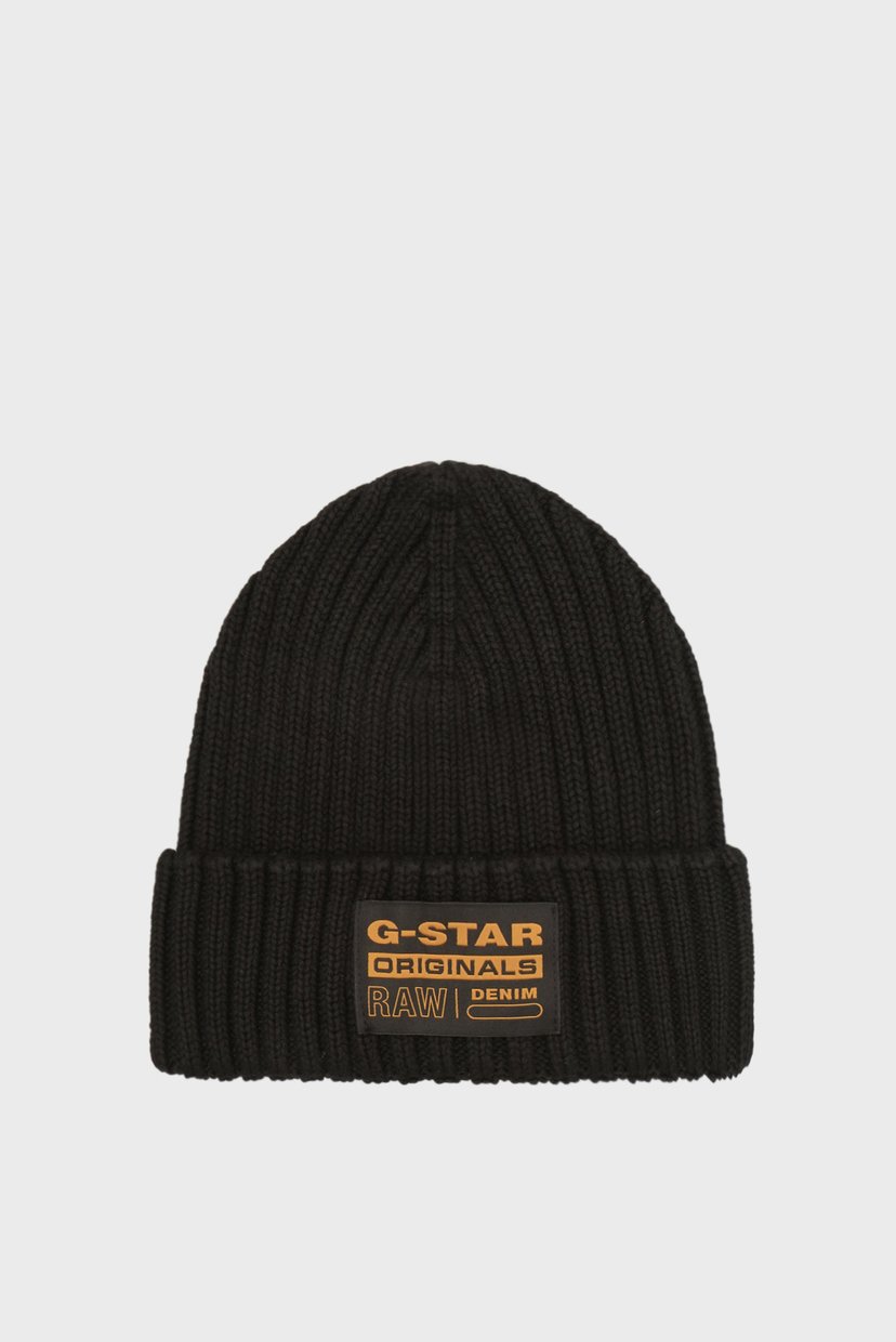 

Мужская черная шапка Rib beanie G-Star RAW OS D19605,B146