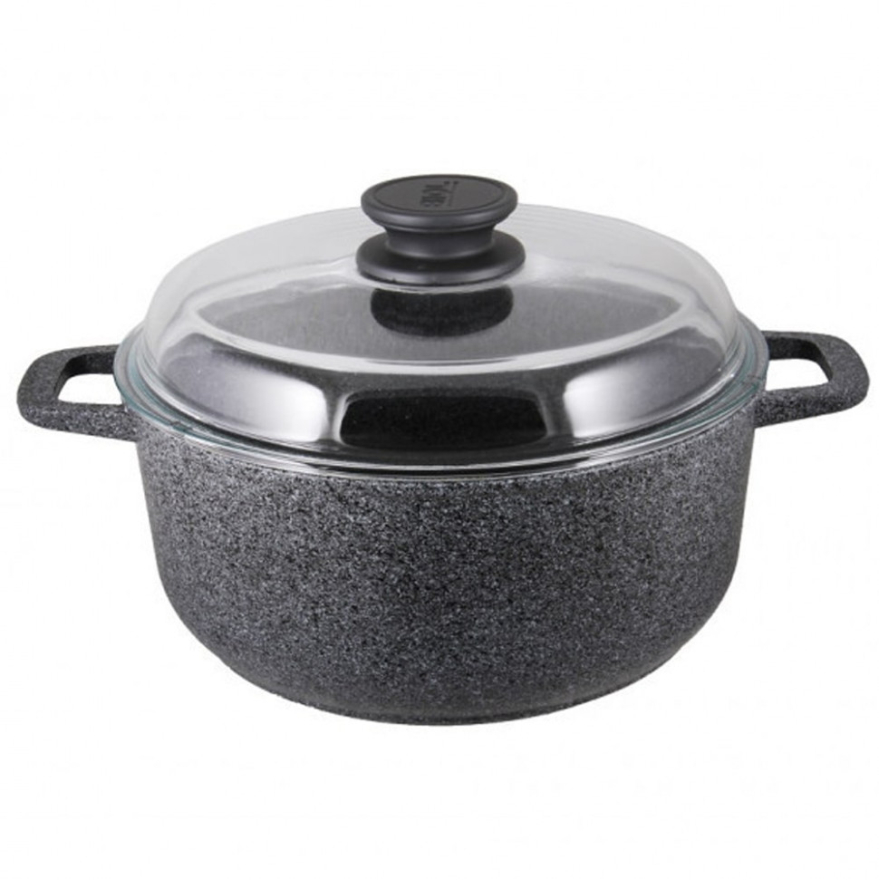 

Кастрюля индукционная со стеклянной крышкой Биол Granite Brown (3 л)