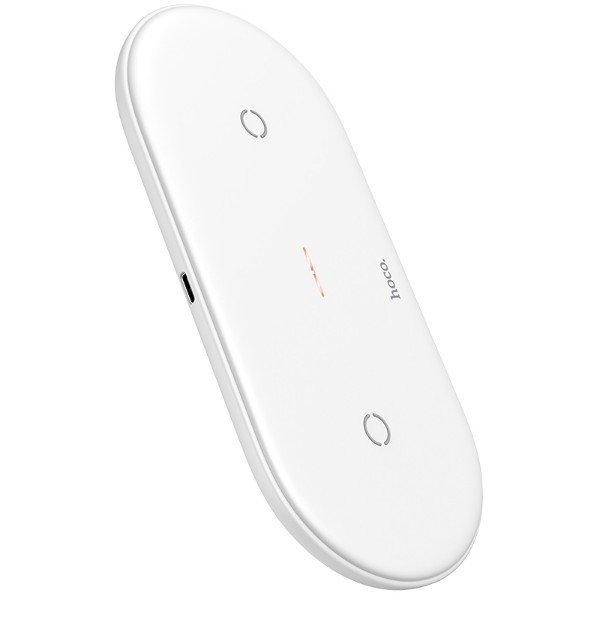 

Беспроводное зарядное устройство HOCO CW23 Dual Power 2-in-1 White