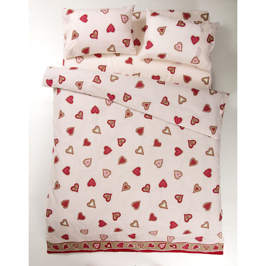 

Постельное белье Iris Home Ranforce - Love is розовый двухспальное (svt-2000022286695)