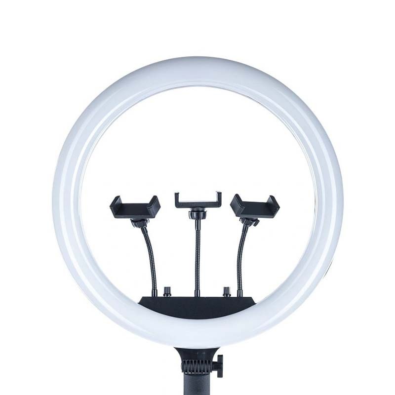 

Кольцевая LЕD лампа Ring M18S 45см / 8500K / LED дисплей / пульт (Без штатива)