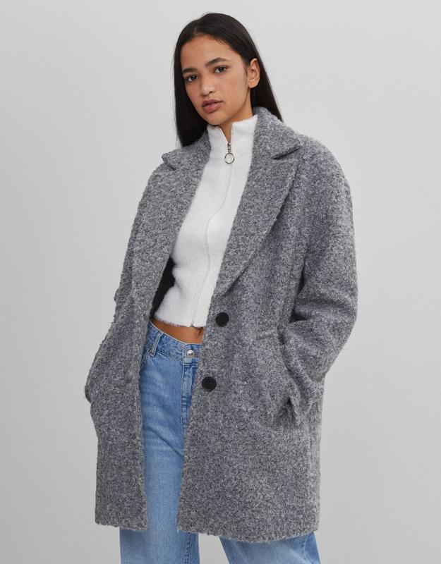 

Пальто Bershka демисезонное XS серое (6419/073)