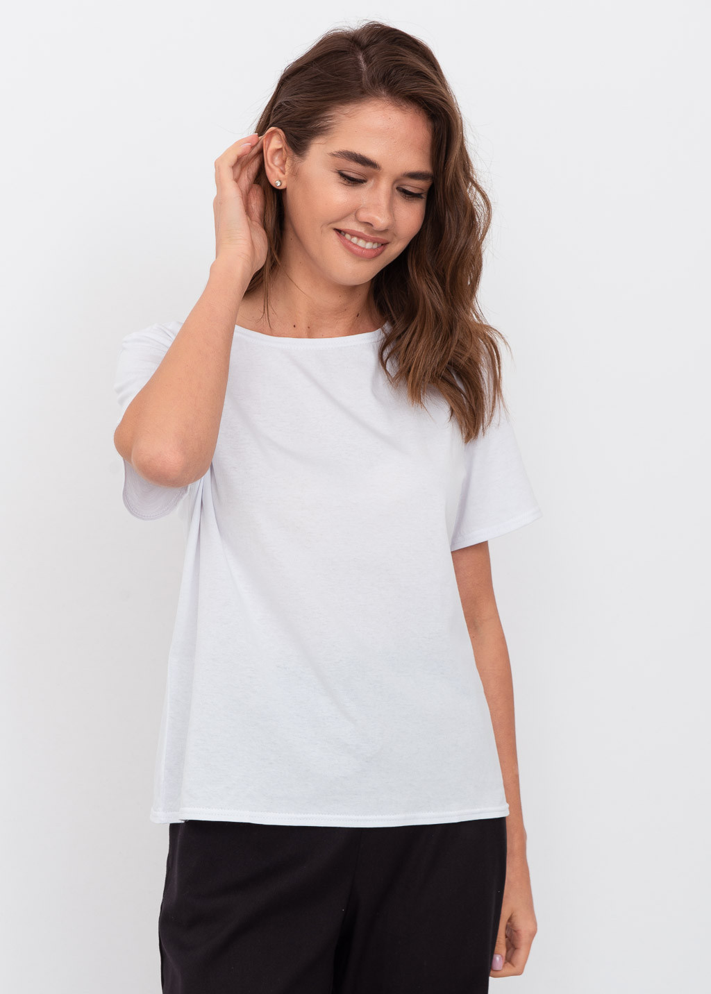 

Хлопковая футболка ENME 09098-662  Белый, Хлопковая футболка ENME 09098-662 2XL Белый