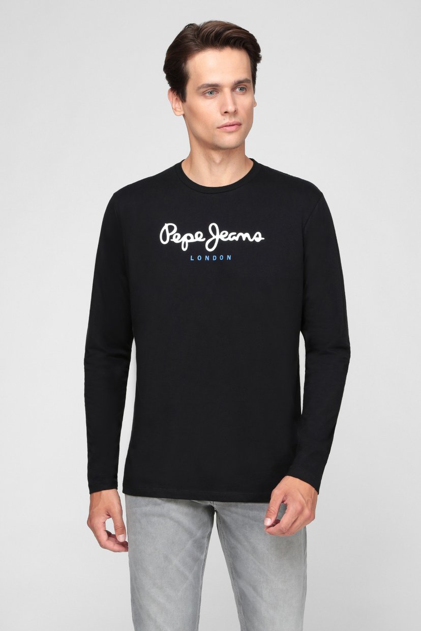 

Мужской черный лонгслив EGGO LONG Pepe Jeans  PM501321, Мужской черный лонгслив EGGO LONG Pepe Jeans S PM501321