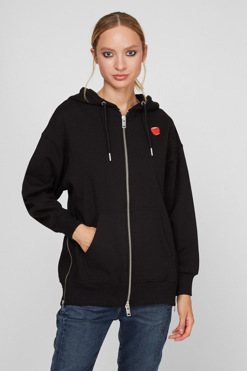 

Женское черное худи F-GULLY-HOOD-ZIP Diesel  A04618 0EBBV, Женское черное худи F-GULLY-HOOD-ZIP Diesel XS A04618 0EBBV