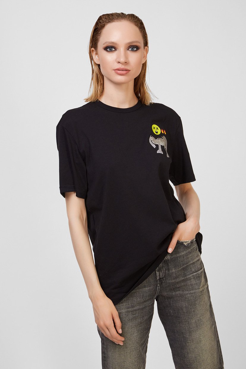 

Женская черная футболка T-BOYISH T-SHIRT Diesel  A04593 0BEAF, Женская черная футболка T-BOYISH T-SHIRT Diesel S A04593 0BEAF