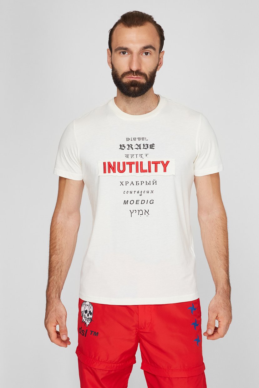 

Мужская бежевая футболка T-DIEGOS-B6 Diesel  A02816 0GRAM, Мужская бежевая футболка T-DIEGOS-B6 Diesel L A02816 0GRAM