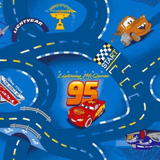 

Ковролин AW WORLD OF CARS 77 5м синий с рисунком