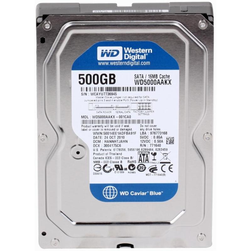 

HDD SATA 500GB WD Blue 7200rpm 16MB (WD5000AAKX) Refurbished