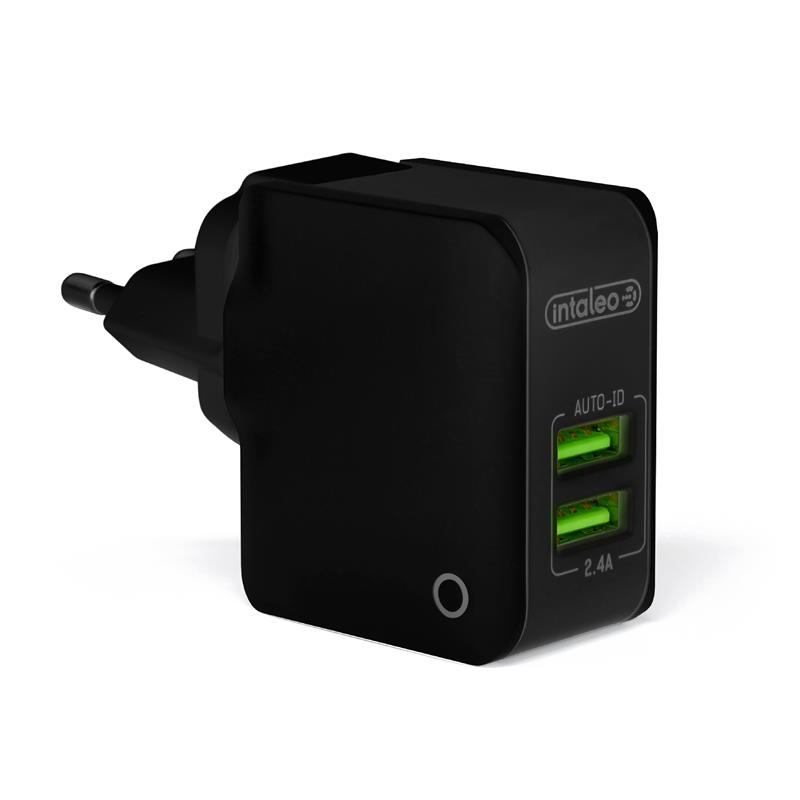 

Сетевое зарядное устройство Intaleo TCA242 (2USB, 2.4A) Black