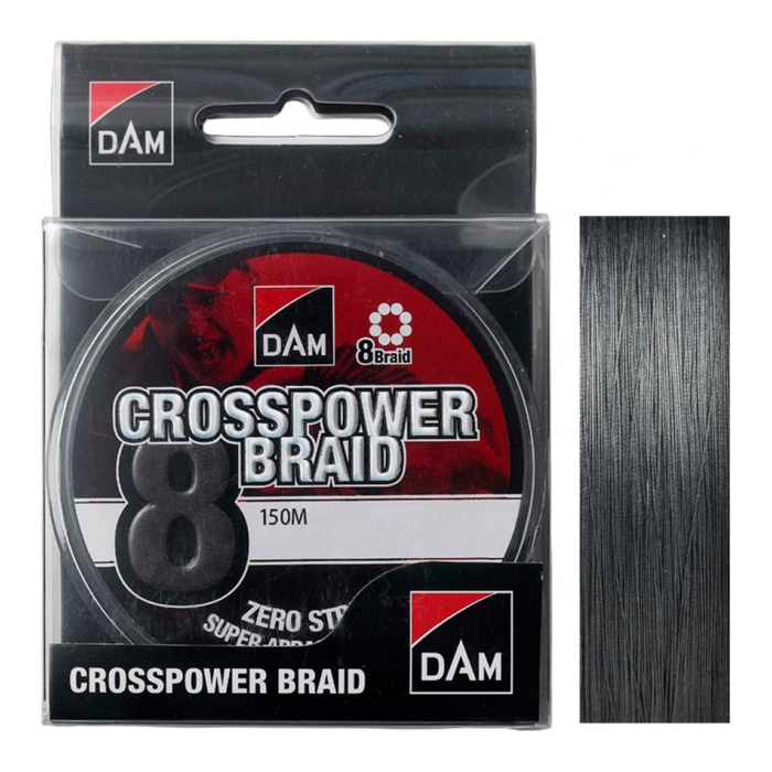 

Шнур DAM Crosspower 8-Braid 150m 0.10mm 5.4kg dark grey (66586)